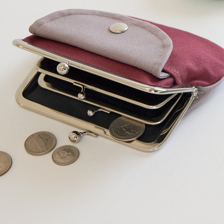 親子がま口ポーチ